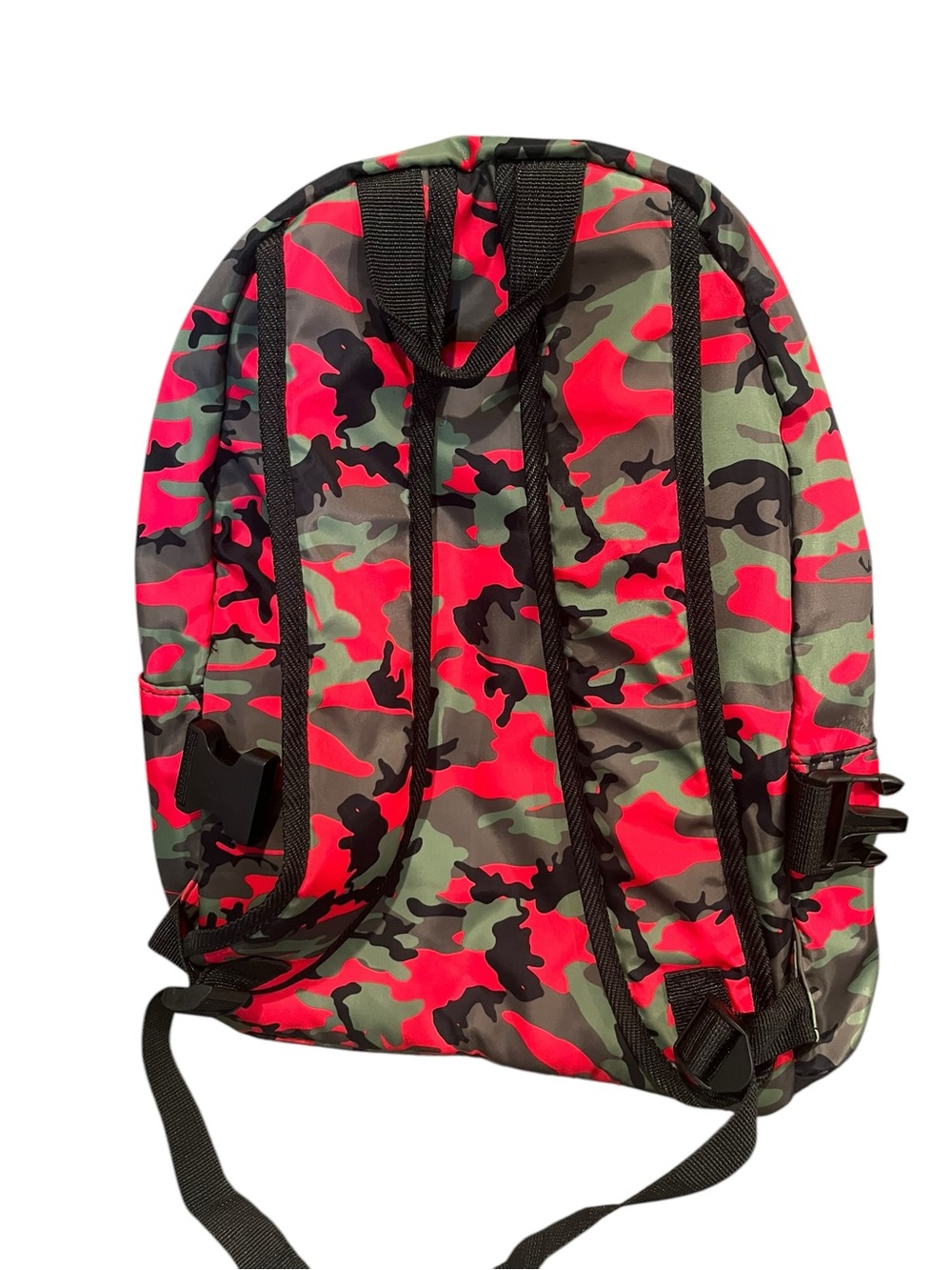 Badgley Mischka Nylon Pink Camo Backpack Lightweight Book Bag School - Picture 5 of 12